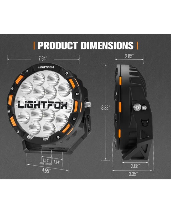 كشافات Lightfox مقاس 7.5 إنش (زوج)