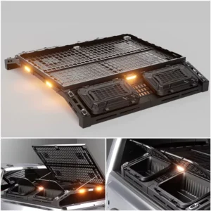 trailkit-flip-bed-rack-01 بيد راك قلّاب مع صناديق تخزين وإضاءة