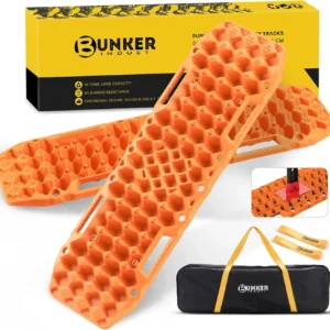 trailkit-v5-traction-orange ألواح تماسك Bunker مع قاعدة رافعة